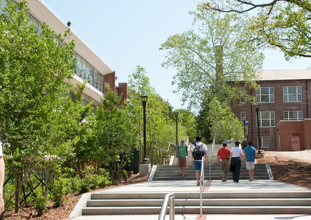 Students walking on Georgia Tech campus