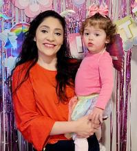 Vanessa Dartora pictured with daughter